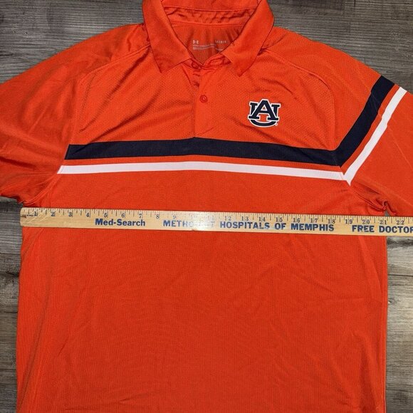 Auburn University Tigers Under Armor Large Polo Shirts - Lot of 2 - Picture 8 of 9